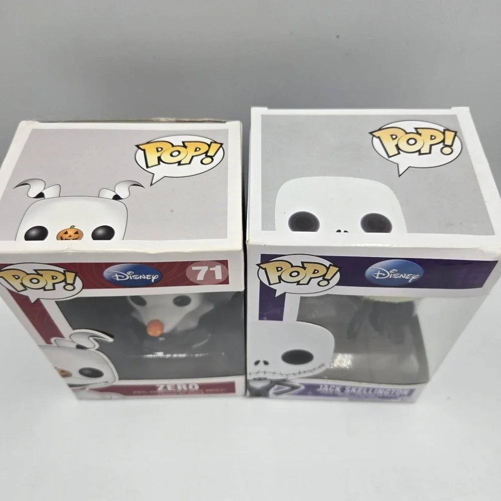 Pop! Disney Jack Skellington & Zero Set Of Two New Funko 15 & 71 Vinyl Figure